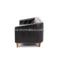 Sofa Kulit Hitam Alcott Oxford